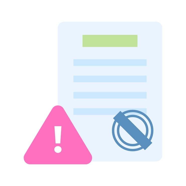 Vector get your hands on this creatively crafted icon of document alert in modern style