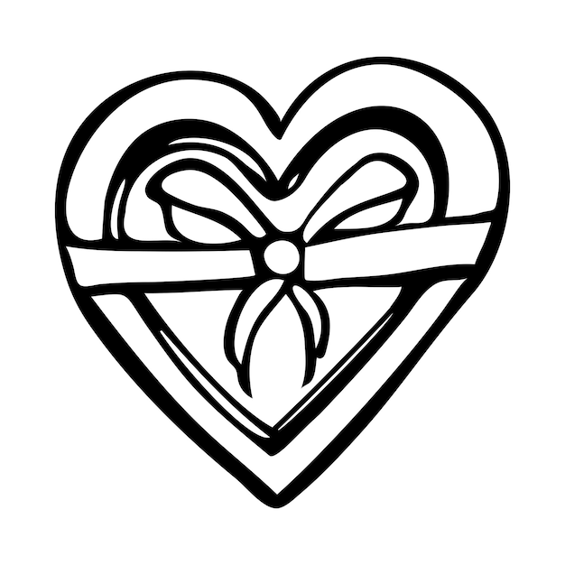Getekende doodle harten met verschillende ontwerpelementen