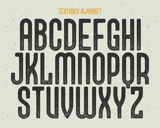 Getextureerde lettertypeset