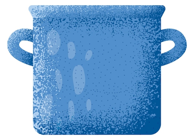 Getextureerde pot pictogram Keukengerei symbool Kleur servies