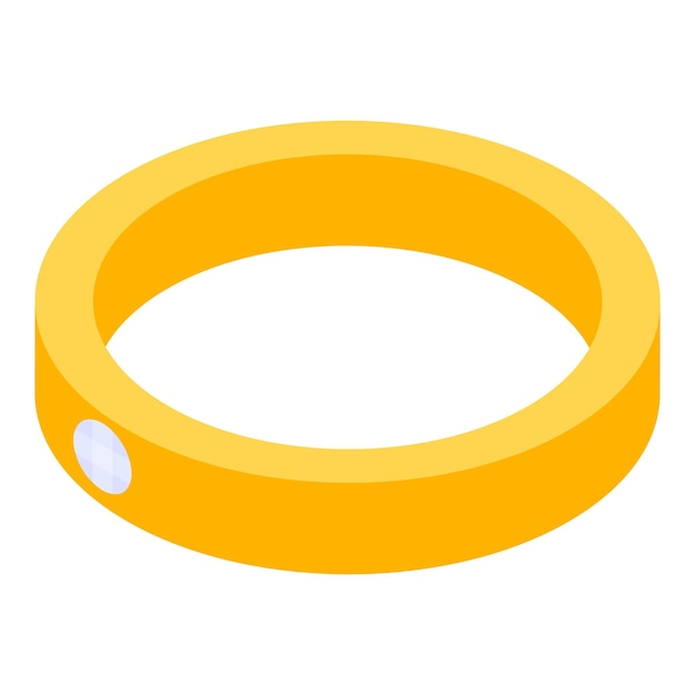 Getrouwd gouden ring pictogram Isometrisch van getrouwd gouden ring vector pictogram voor webdesign geïsoleerd op een witte achtergrond