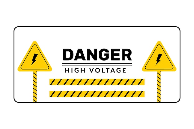 Vector gevaar hoogspanning teken achtergrondontwerp.