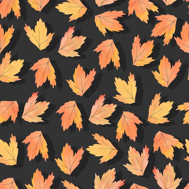 Gevallen herfstbladeren vector patroon