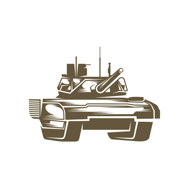 Vector gevechtstank logo ontwerp vector camouflage tank gevechtstank tekening vectorafbeeldingen om te ontwerpen