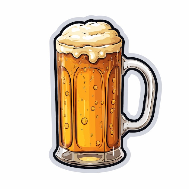 gevulde_bier_mug_sticker en dranken