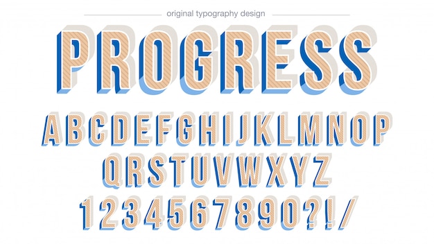 Gewaagd schuine blauwe typografieontwerp