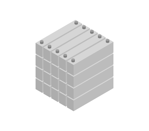 Gewapend beton isometrisch