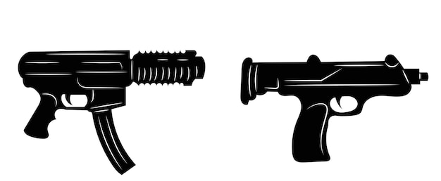 geweer zwart silhouet vector