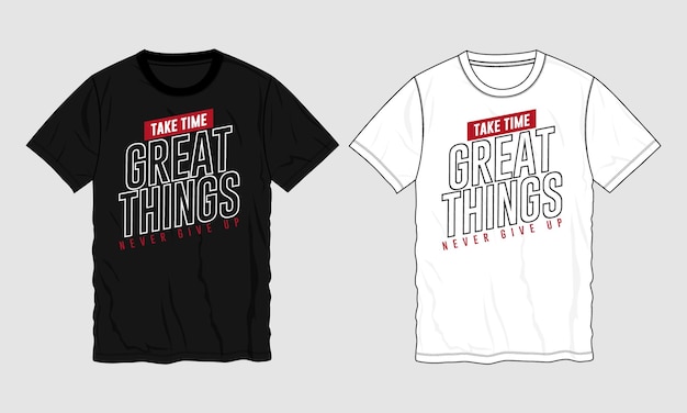 Geweldig ding geef nooit typografie op T-shirt ontwerp vectorillustratie klaar om af te drukken