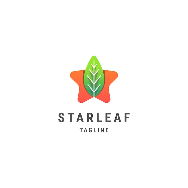 Geweldig eco star leaf premium-logo