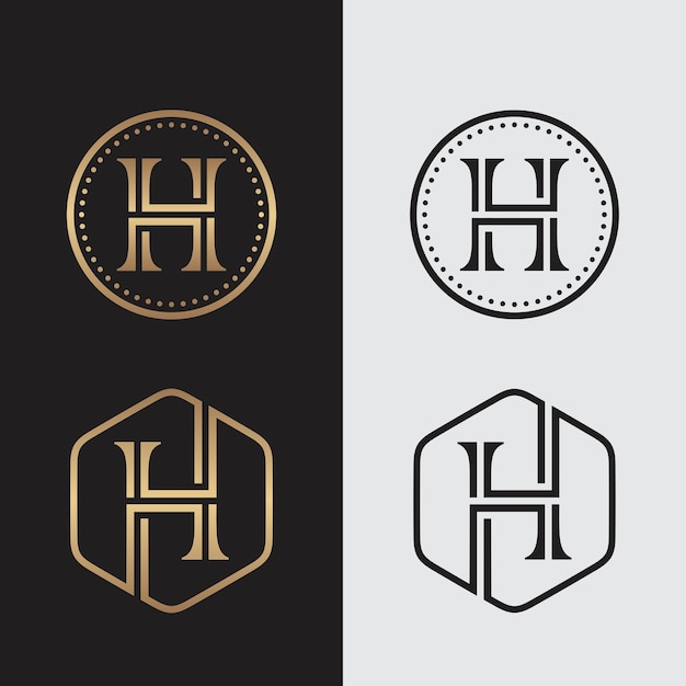 geweldig letter H logo concept