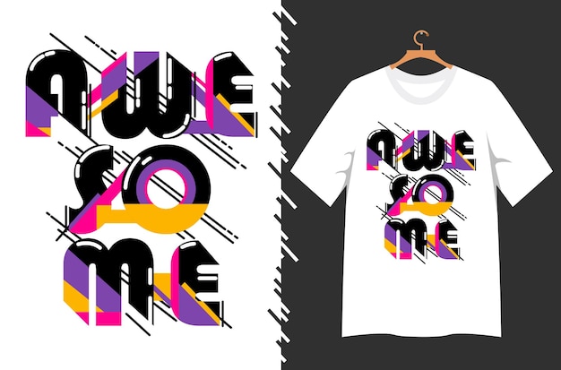 geweldige abstracte typografie voor t-shirtontwerp