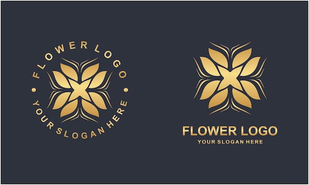 Vector geweldige bloemlogo