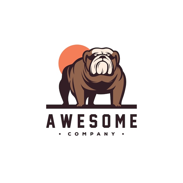 Geweldige hond logo ontwerp vector