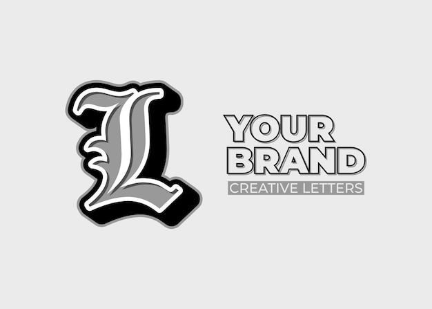 Vector geweldige letter l logo alfabet set