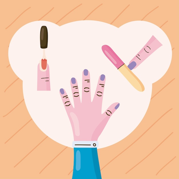 Vector geweldige manicure-poster