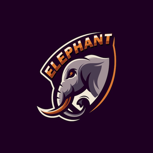 Geweldige olifant logo ontwerp vector