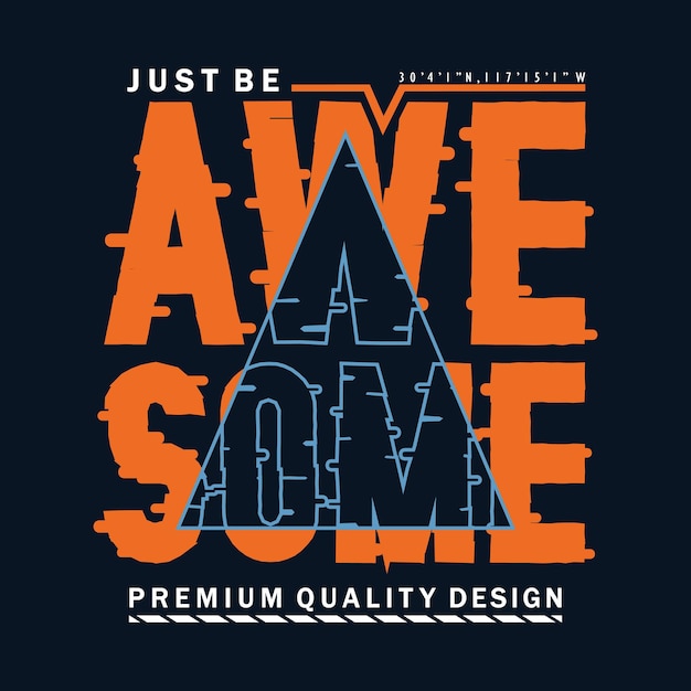 geweldige slogan tee brieven typografie grafisch ontwerp illustratie vector