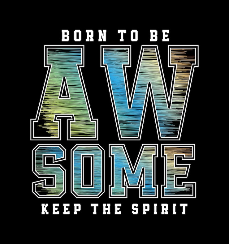Vector geweldige slogan typografie grafische vectorillustratie
