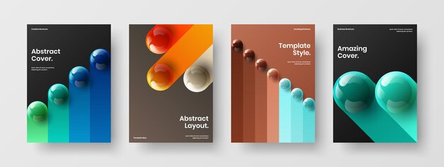 Geweldige tijdschriftomslag A4 vector ontwerpconcept samenstelling