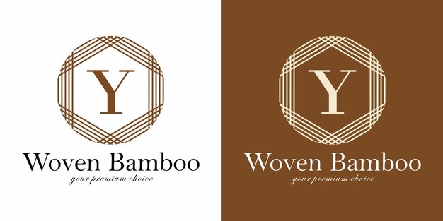 Geweven logo-ontwerp met letter Y