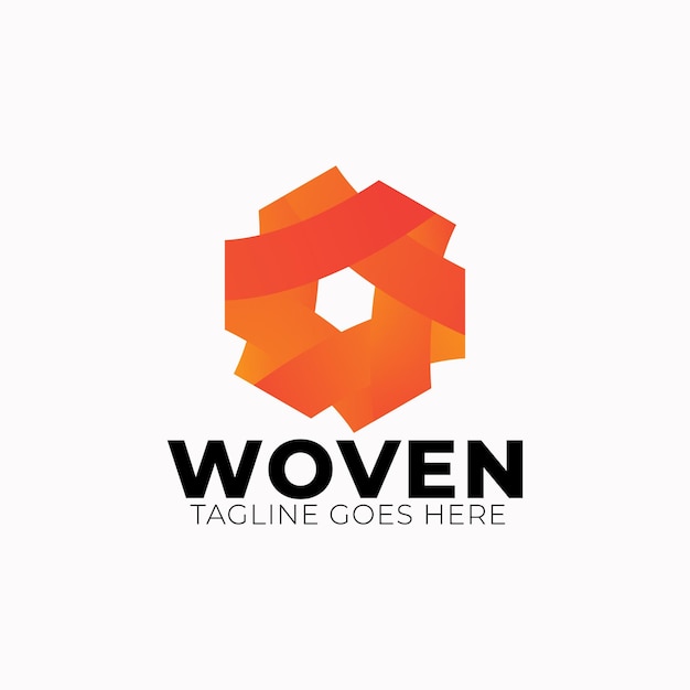 Vector geweven woord logo-ontwerp