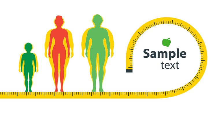 Vector gewichtsverlies concept. voor en na dieet en fitness.