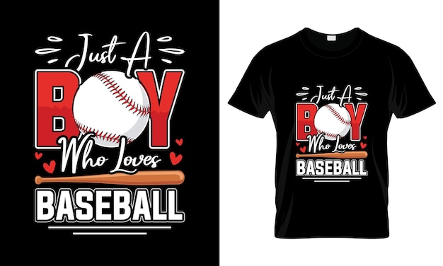 Gewoon een jongen die van baseball houdt kleurrijke grafische T-shirt trendy design