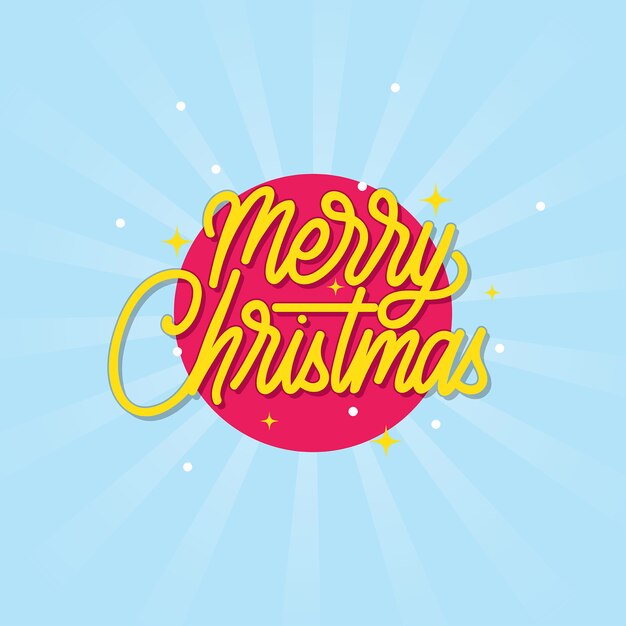 Gewoon merry christmas handlettering poster