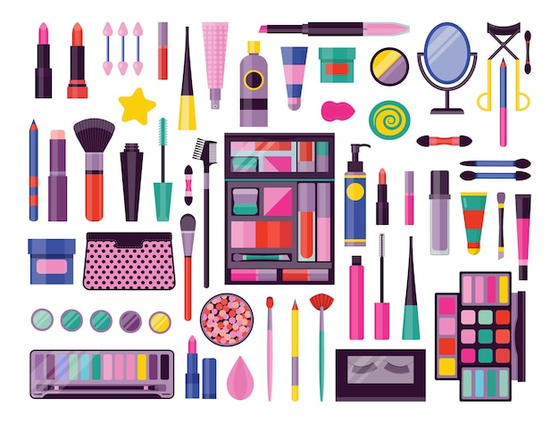 Gezicht make-up cosmetische set