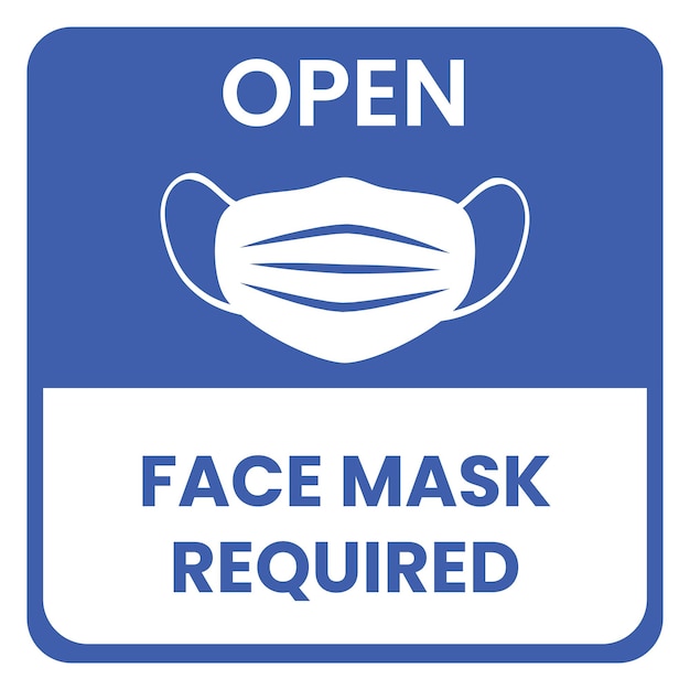 Gezichtsmasker vereist teken