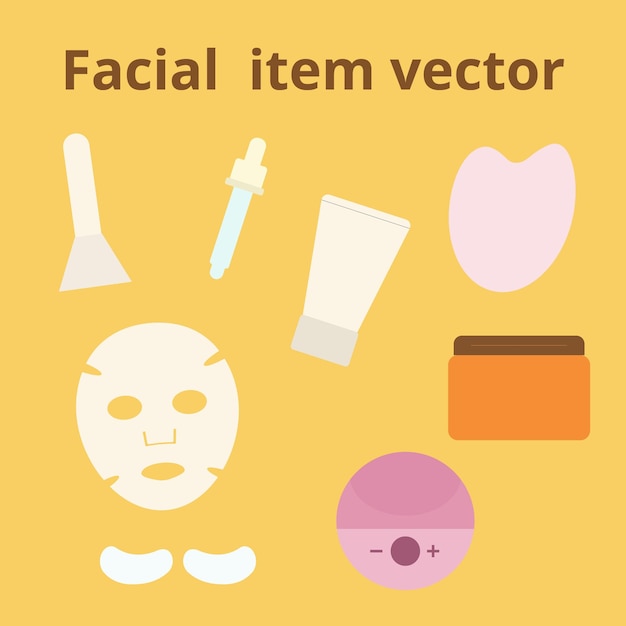 Gezichtsverzorging item vector