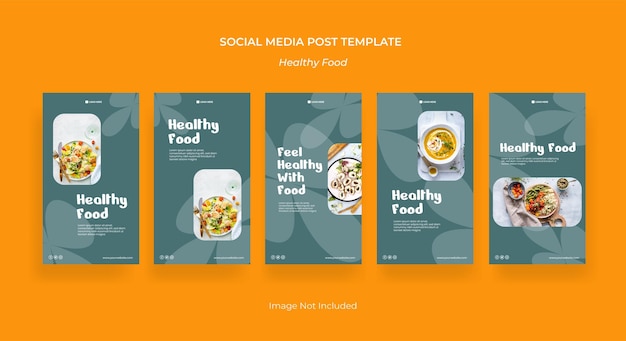 Gezond eten Social Media Post Stories-collectie