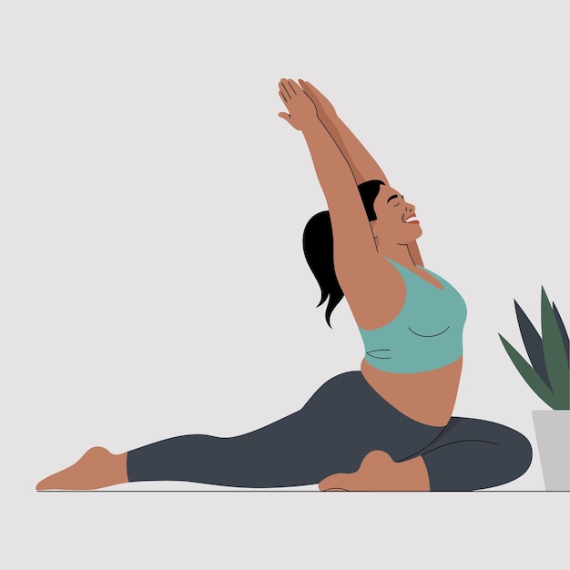 Gezond meisje Plus grootte fitness