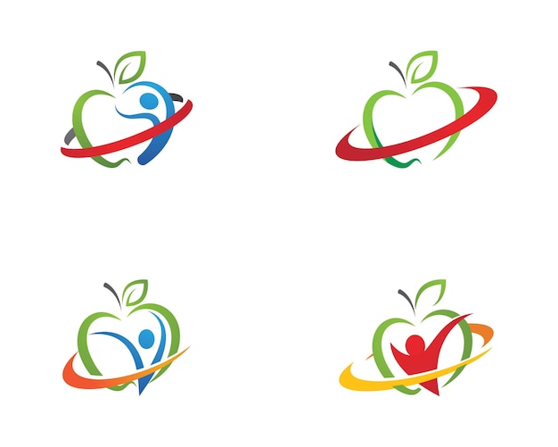 Gezonde appel vector design icoon