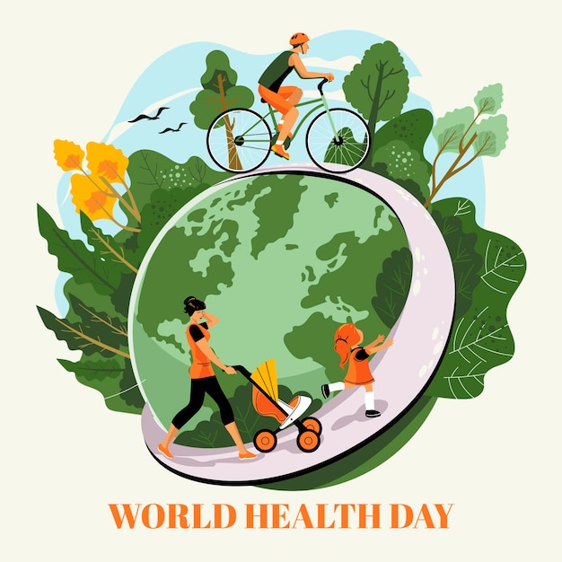 Gezonde levensstijl voor World Health Day Concept