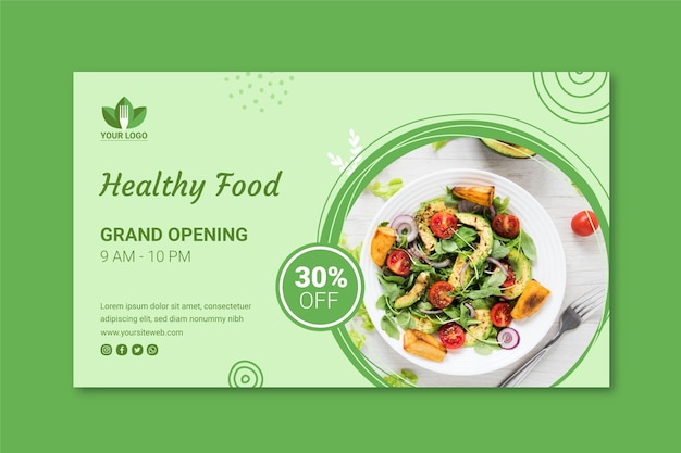 Vector gezonde restaurantbanner