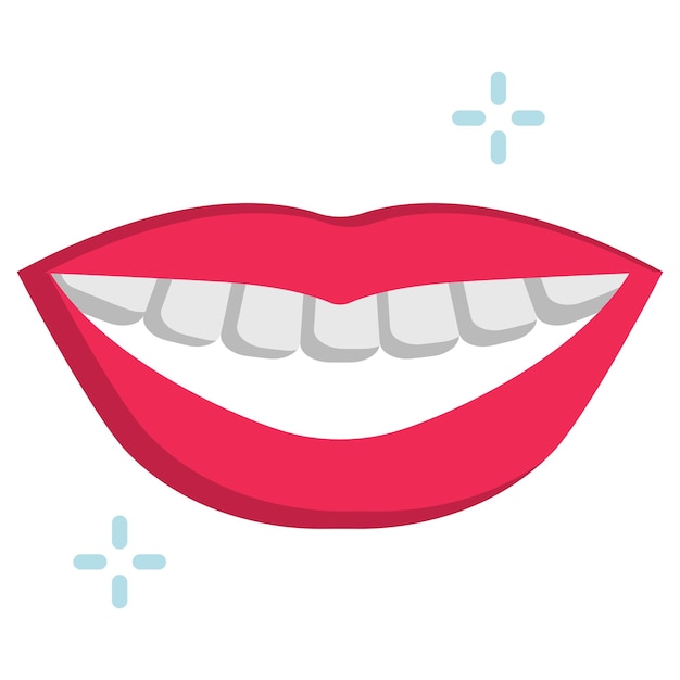 Gezonde vaste bovenkaak maxilla met tanden concept Gummy Narrow Smile vector icon design Tandheelkunde