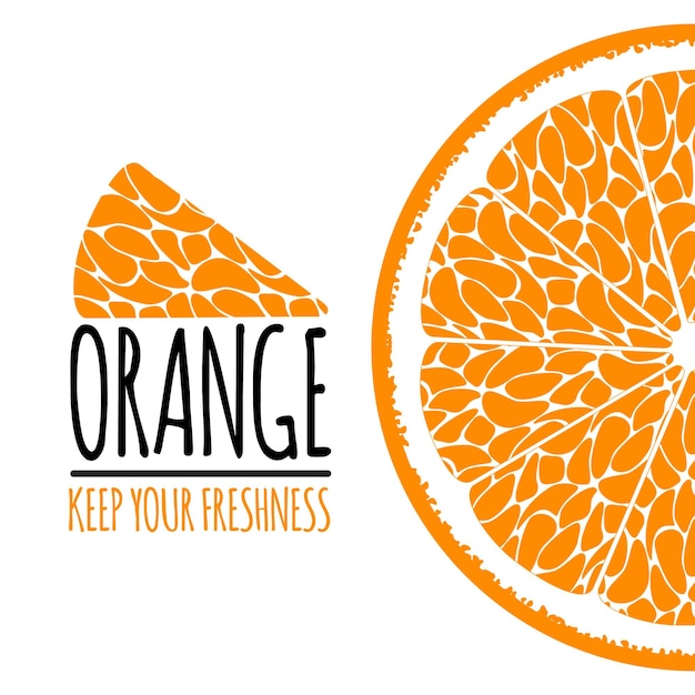 Gezonde voeding illustratie natuurlijk oranje fruit