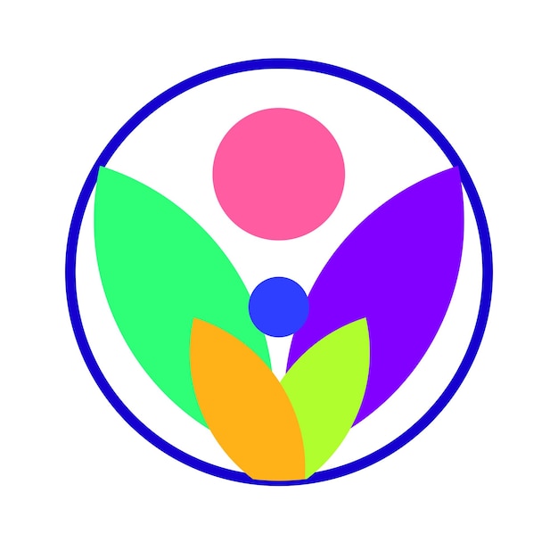 Vector gezondheid wellness blad cirkel logo symbool icoon ontwerp