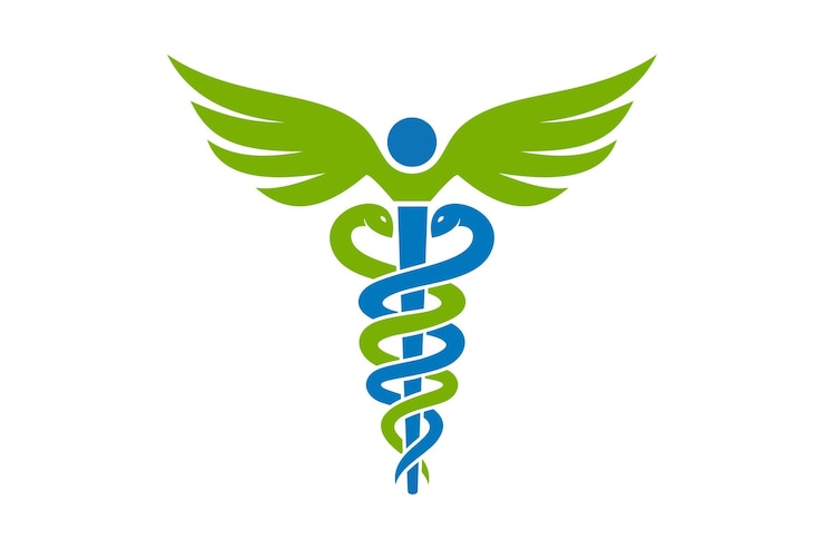 Vector gezondheidszorg logo caduceus medisch symbool pictogram vector sjabloon