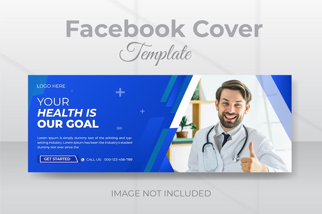 Gezondheidszorg medisch Facebook-omslagsjabloonontwerp