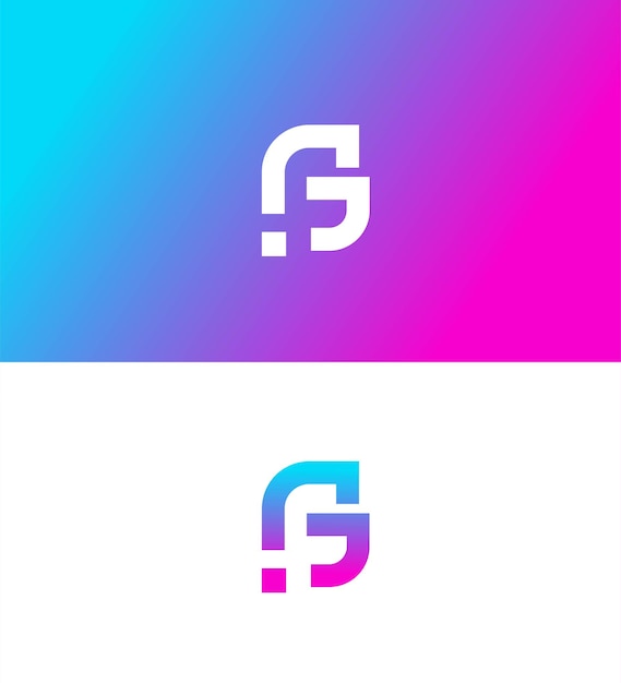 GF FG Letter Logo Icon Brand Identiteit Template
