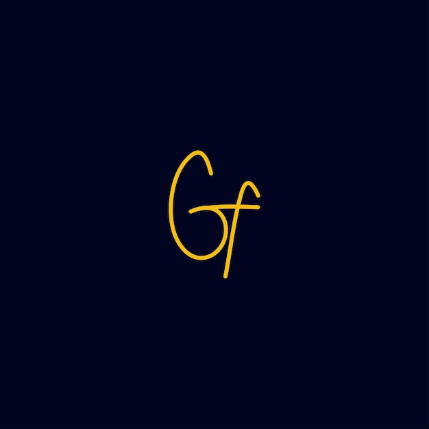Gf Initiële handtekening logo vector ontwerp