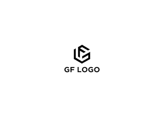 Vettore illustrazione vettoriale di progettazione del logo gf