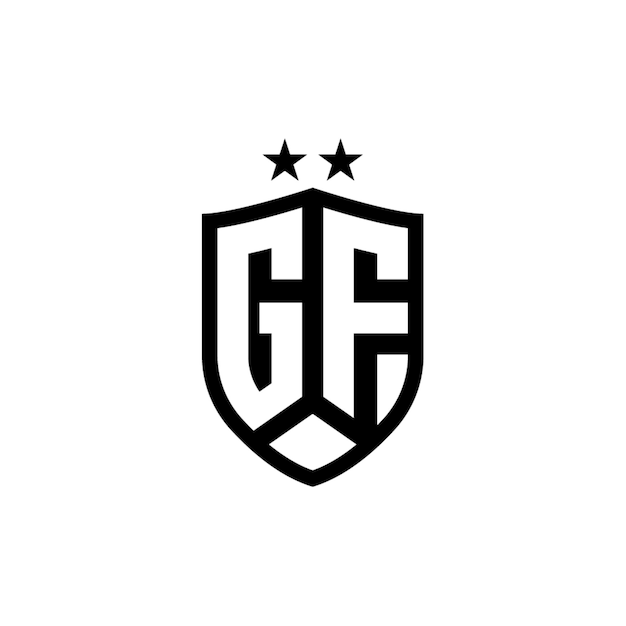 GF モノグラムロゴ デザイン文字 テキスト名 シンボル モノクロロゴタイプ アルファベット文字 シンプルロゴ