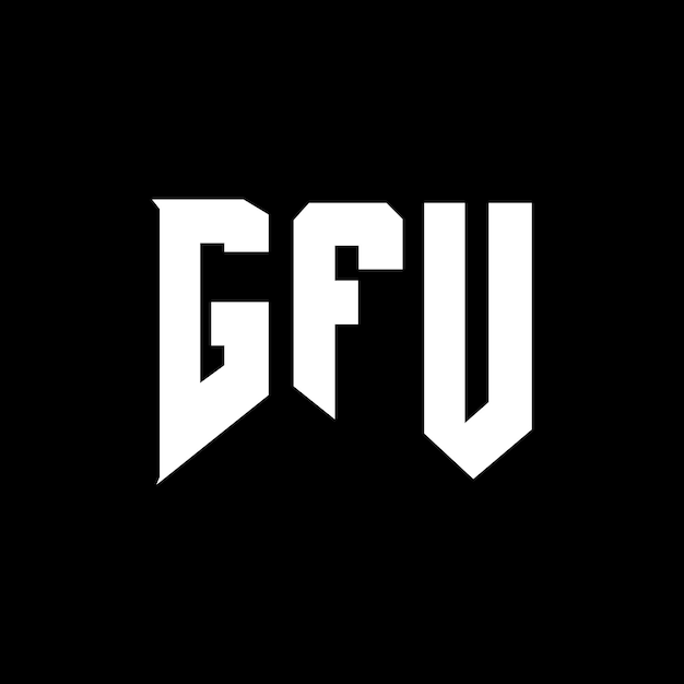 GFU буквенный дизайн логотипа для технологической компании GFU логотип черно-белой цветовой комбинации GFU логотип GFU вектор GFU дизайн GFU икона GFU алфавит GFU типография логотип дизайн
