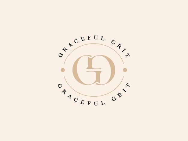 Template del logo di gg graceful grit lady preneur