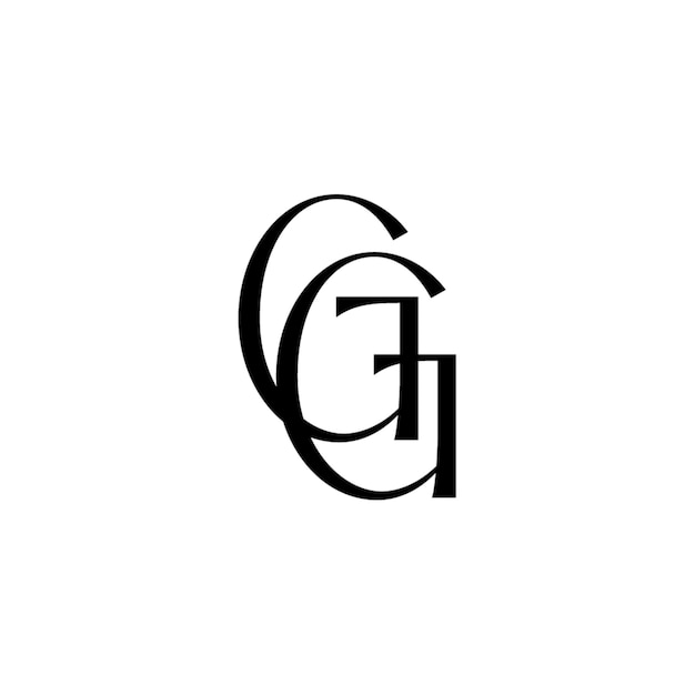 GGモノグラムロゴデザイン文字テキスト名シンボルモノクロロゴタイプアルファベット文字シンプルロゴ