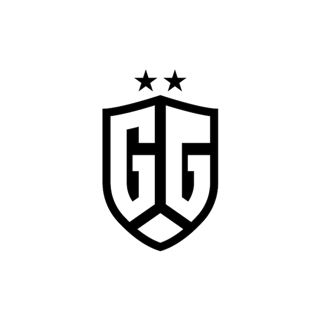 GGモノグラムロゴデザイン文字テキスト名シンボルモノクロロゴタイプアルファベット文字シンプルロゴ